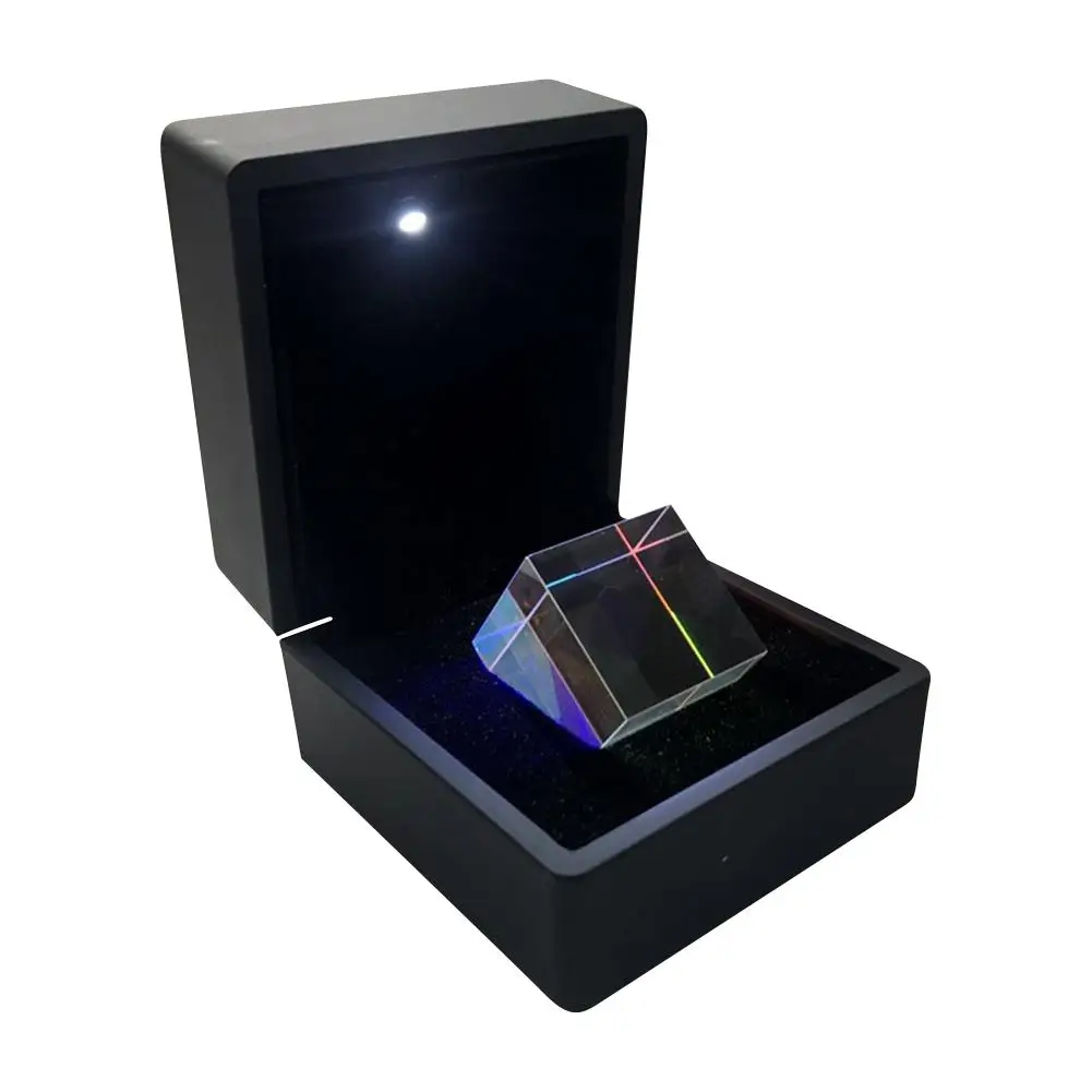B Тип Цвет-сбор Призма 6-гранная светящийся куб со световым коробом Цветовая Призма квадрат РГБ Призма оптический инструмент Стекло линзы подарки