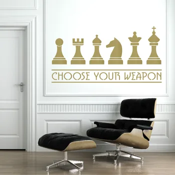 

Chess Weapons Wall Decal Living Room Home Decoration E-co Friendly Vinyl Wall Stickers For Bedroom Creative Wall Decor ZA927