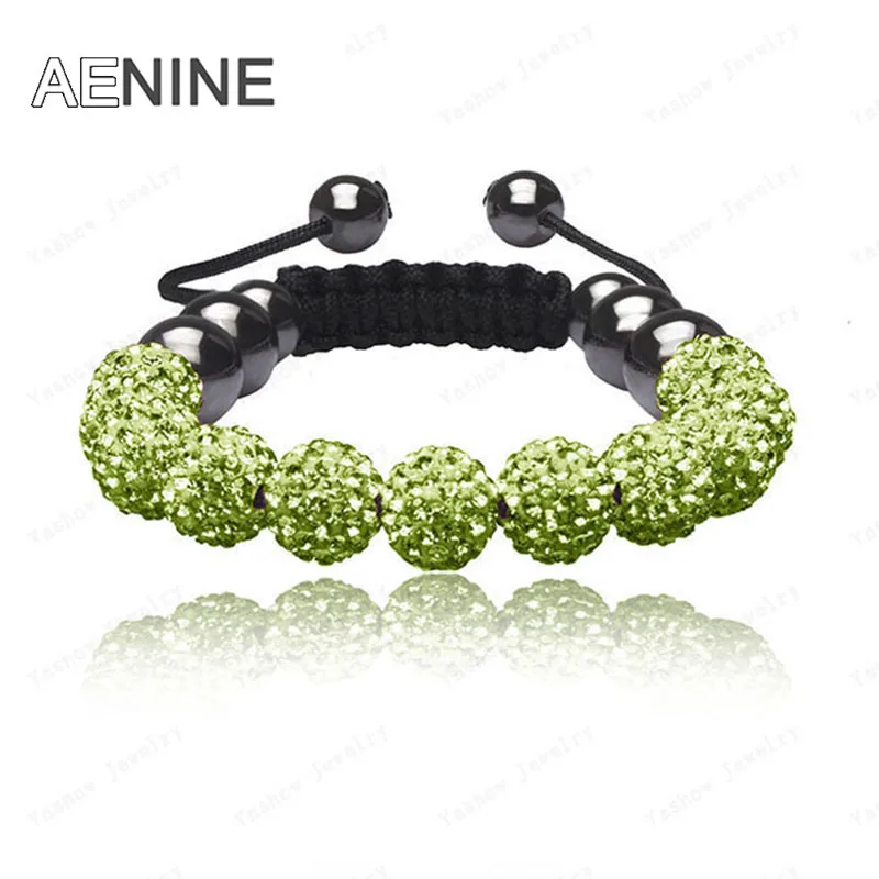 AENINE женские браслеты и ювелирные изделия 10 мм Micro Pave CZ Хрустальный шар для