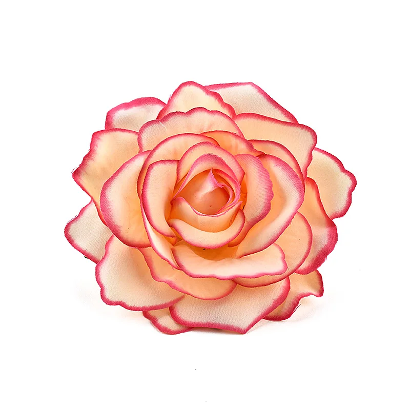 Большие 10 см искусственные Розовые розы шелковые головки цветов для украшения свадьбы DIY ВЕНОК Подарочная коробка Скрапбукинг Ремесло поддельные цветы
