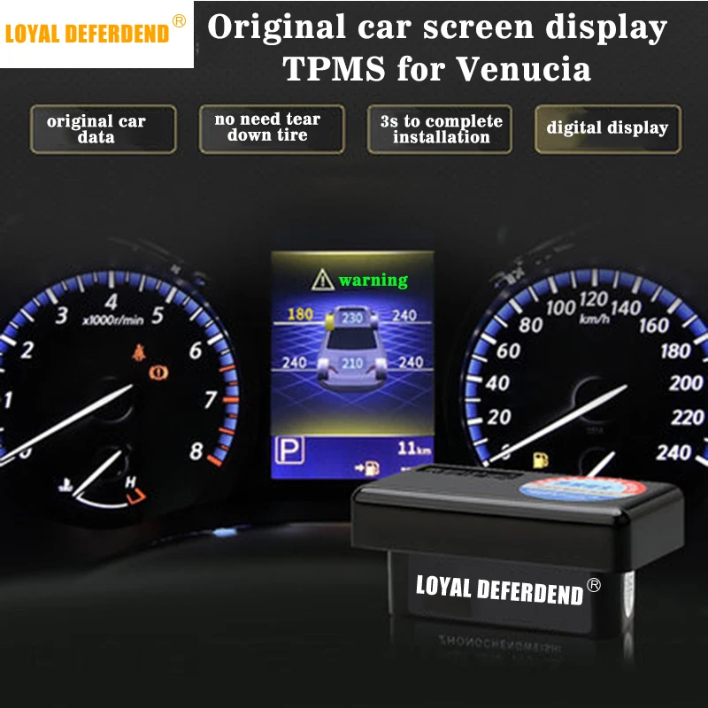

new Venucia 2018 T70 OBD TPMS tire pressure monitoring system real-time intelligent monitoring OBD sensor free security alarm