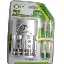 BTY 1,2 V AAA 4*800 mah AA1350 аккумуляторная Ni-MH батарея+ BTY-802 AA/AAA зарядное устройство