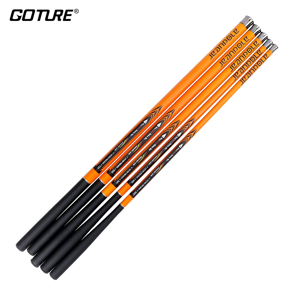 

Goture Taiwan Fishing Rod 3.6/4.5/5.4/6.3/7.2M Carbon Fiber Telescopic Rods Stream Pole Hand For Carp Fishing
