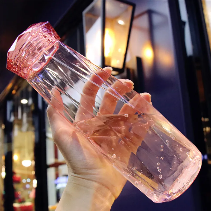600 ml plastic water bottle for sports woman lady girl fashion water