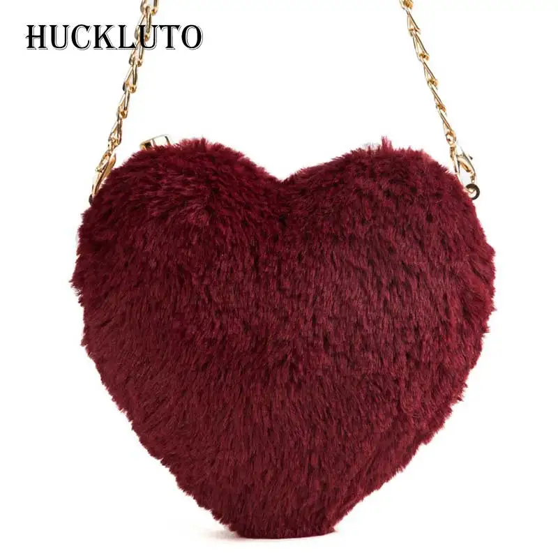

HuckLuto Brand 2019 New Limited Time Discount Korean Style Fashion Luxury Red Love Chain Mini Shoulder Bag Women's Messenger Bag