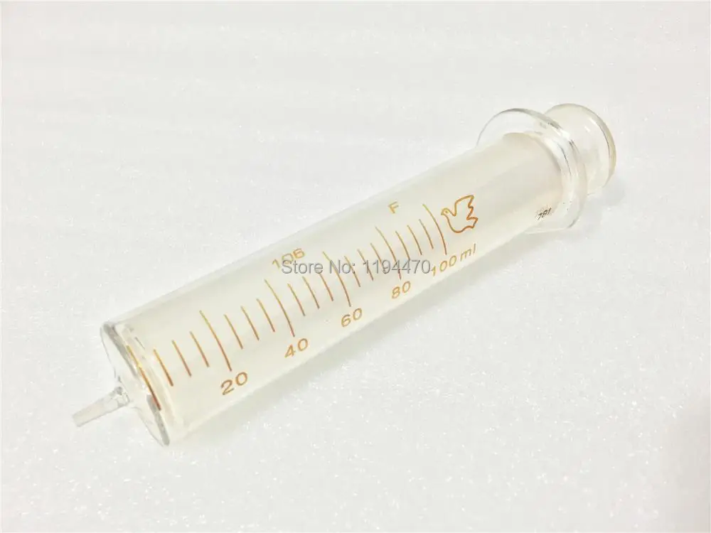 

4pcs/Lot 100ml Glass Syringe Injector Lab Glassware Sampler