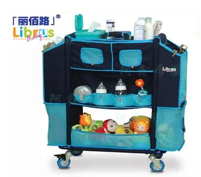 Коляска для новорожденного ребенка с местом для хранения, универсальная тележка с колесами, детская коляска для медсестры - Цвет: blue