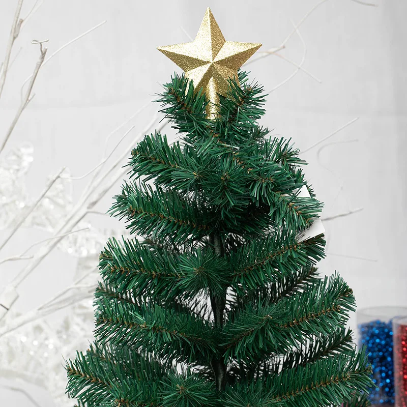 1Pc Red Gold Silver star Christmas Tree Topper Decoration Home Party Christmas Tree Decor Christmas supplies Five-pointed Star