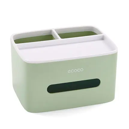 BR многофункциональная коробка для салфеток, пластиковая коробка для хранения мелочей, держатель для салфеток, чехол, пульт дистанционного управления, органайзер, офисные принадлежности, стойка - Цвет: Green