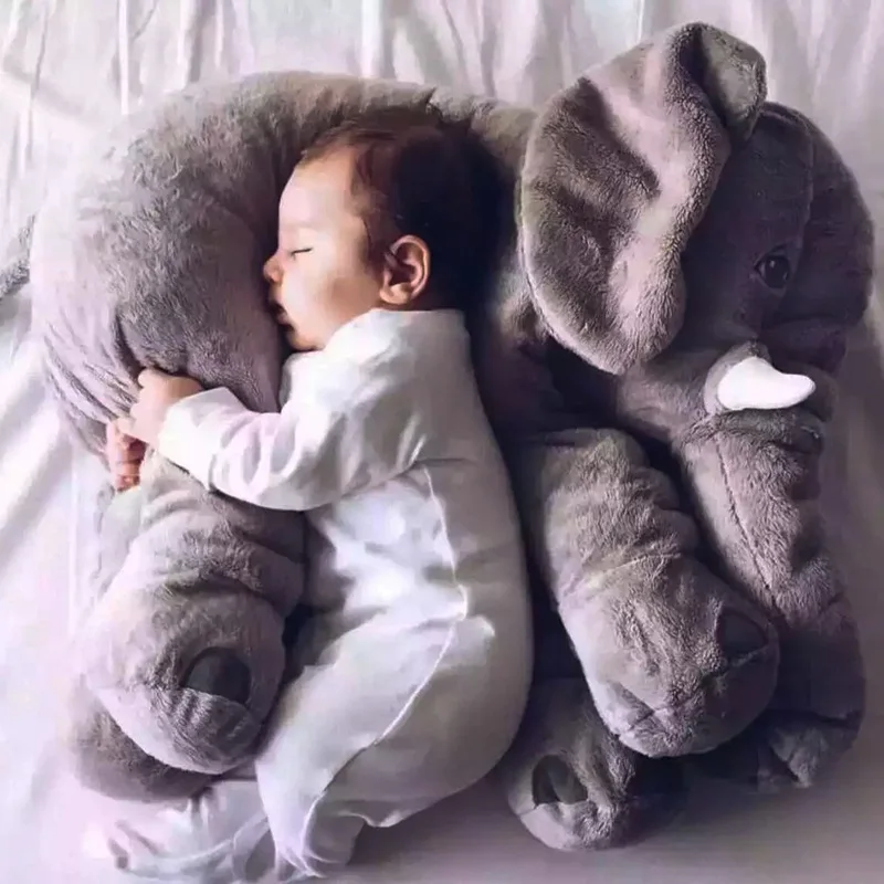 

1pc 40/60cm Cute Elephant Plush Pillow Stuffed Soft Animal Calm Doll Toys Baby Sleeping Appease Birthday Gift for Kids BabyGirls