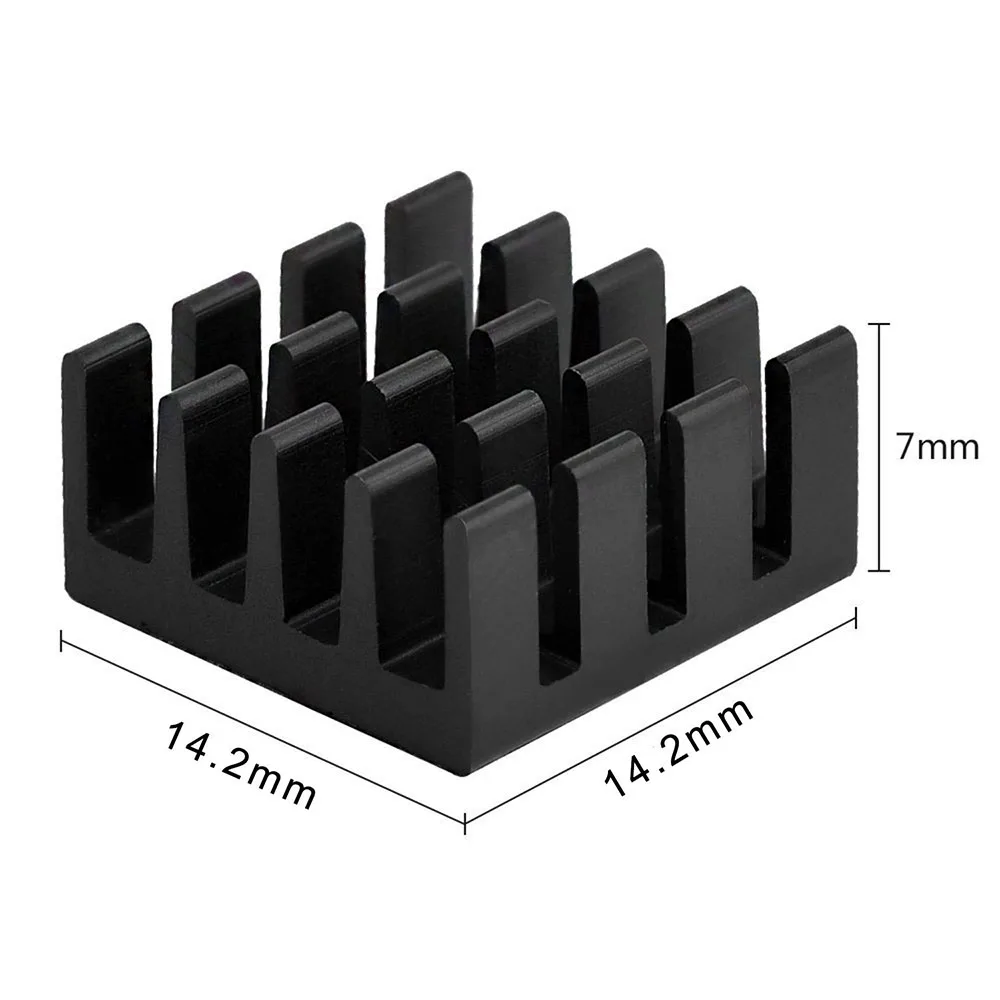 8 шт. черный алюминиевый радиатор охлаждающий комплект для Raspberry Pi 3, Pi 2, Pi Модель B+ радиатор охлаждающий