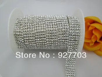 

(CM83)5 Yard 5 Rows Wedding Decoration Rhinestone Crystal Cup Chain Cake Ribbon SS16