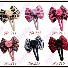 120 шт. Разноцветные 2.75 ''новые модные бутик волосы луки с защелкой аксессуары для волос, заколки для волос