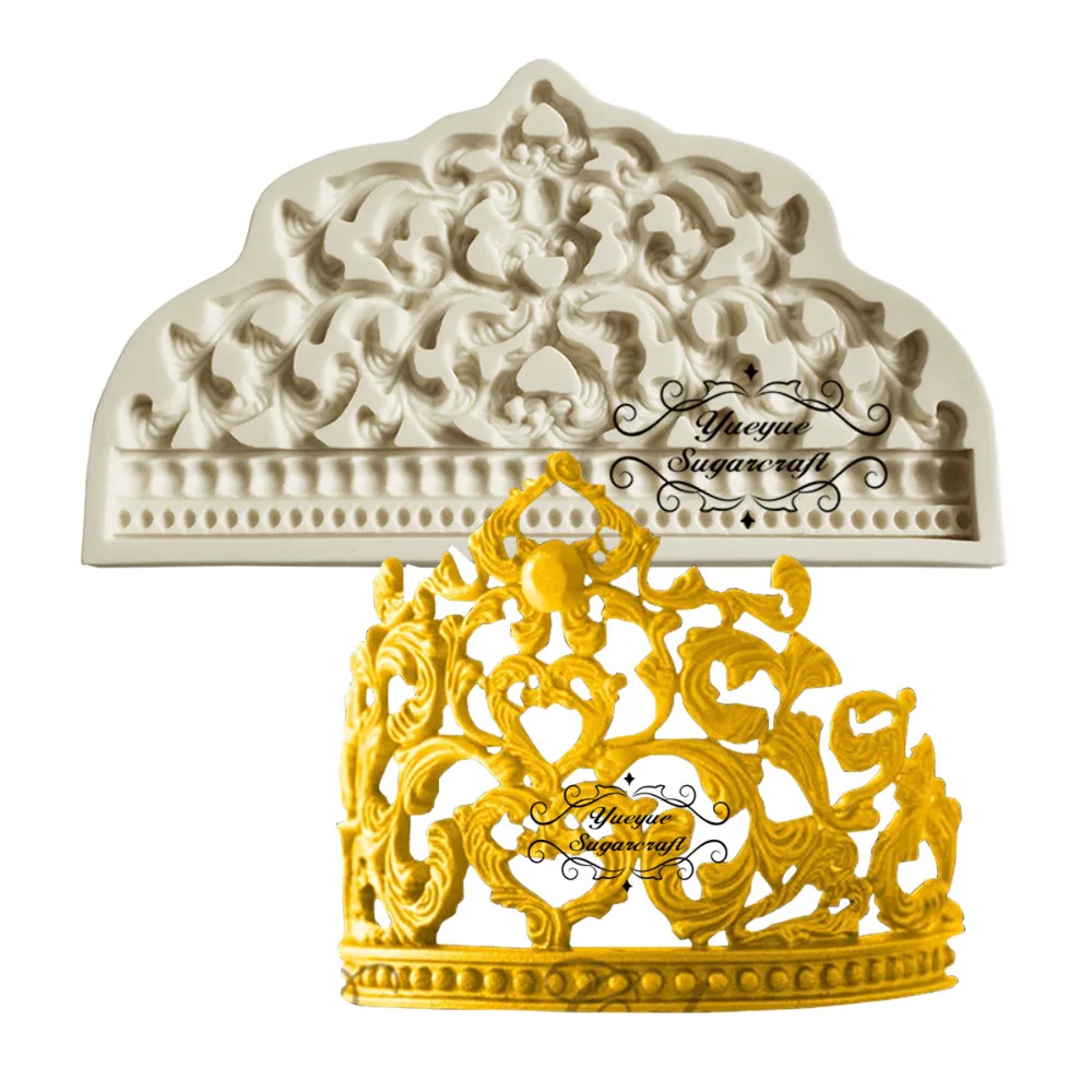 

Yueyue Sugarcraft Crown silicone mold fondant mold cake decorating tools chocolate gumpaste mold