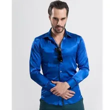 Рубашка из чистого шелка с длинными рукавами Мужская хор, проводящая свадьбу на сцене, чтобы жених Жених