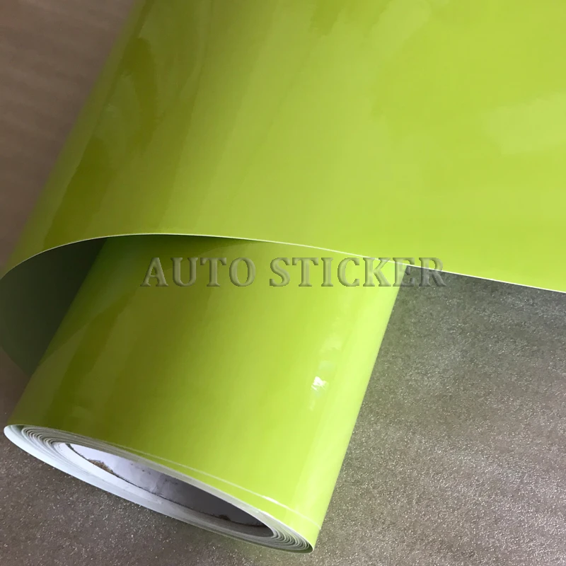 Fluorescent yellow ultra glossy vinyl car vinyl wraps 10