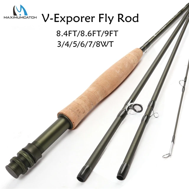 Maximumcatch 3/4/5/6/7/8wt Fly Rod Carbon Fiber Fast Action Fly Fishing Rod  With Hard Plastic Tube Fly Fishing Rod - Fishing Rods - AliExpress