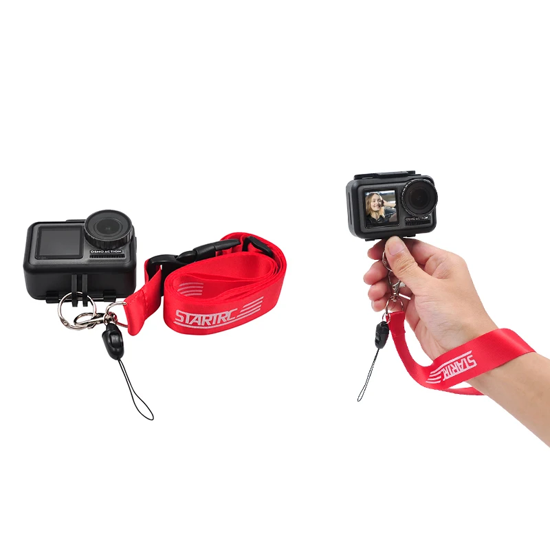   2 Color lanyard Neck Strap & Hand Wrist Border lanyard strap Set For DJI OSMO Action Gopro Sports camera Accessories (13)