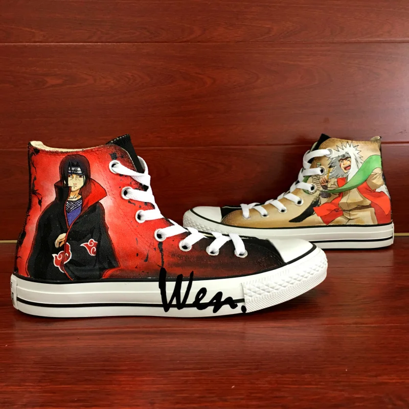 Prix pour Wen Custom Design Chaussures Peint À La Main Sneakers Naruto Itachi Jiraiya Toile de Haute Top Anime Hommes Femmes Sneakers pour Cadeaux Prix pour Wen Custom Design Chaussures Peint À La Main Sneakers Naruto Itachi Jiraiya Toile de Haute Top Anime Hommes Femmes Sneakers pour Cadeaux