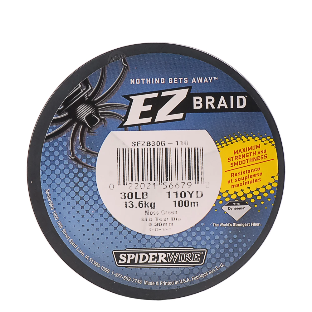 Spiderwire EZ 110yd 100 м плетеная полиэтиленовая рыболовная леска 10/15/20/30LB темно зеленая