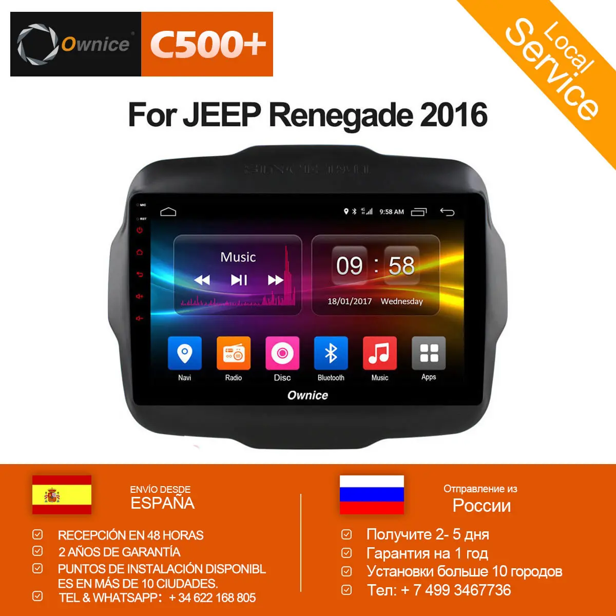 

Ownice C500+ G10 Android 8.1 Eight Core Car Radio Player DVD GPS Navi for Jeep Renegade 2016 4G SIM Card 2G RAM 32G ROM CarPlay