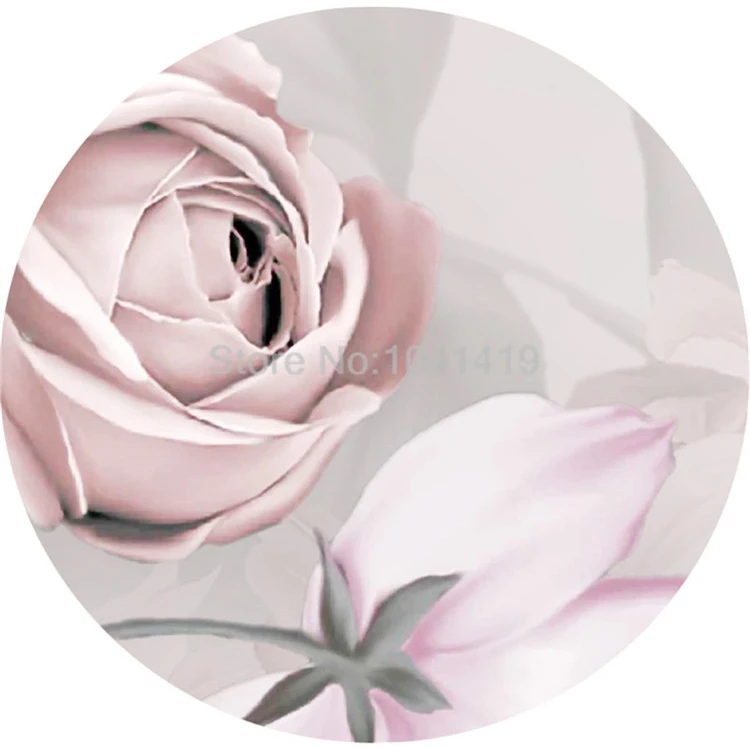 Пользовательские самоклеющиеся Настенные обои 3D Ручная роспись розовая роза фреска спальня Дворец бракосочетаний романтические