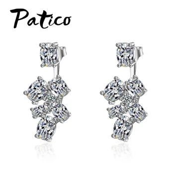 

Top Quality Grape Shape Pendant Earrings For Women 925 Sterling Silver Shinning Cubic Zirconia Jewelry Wholesale