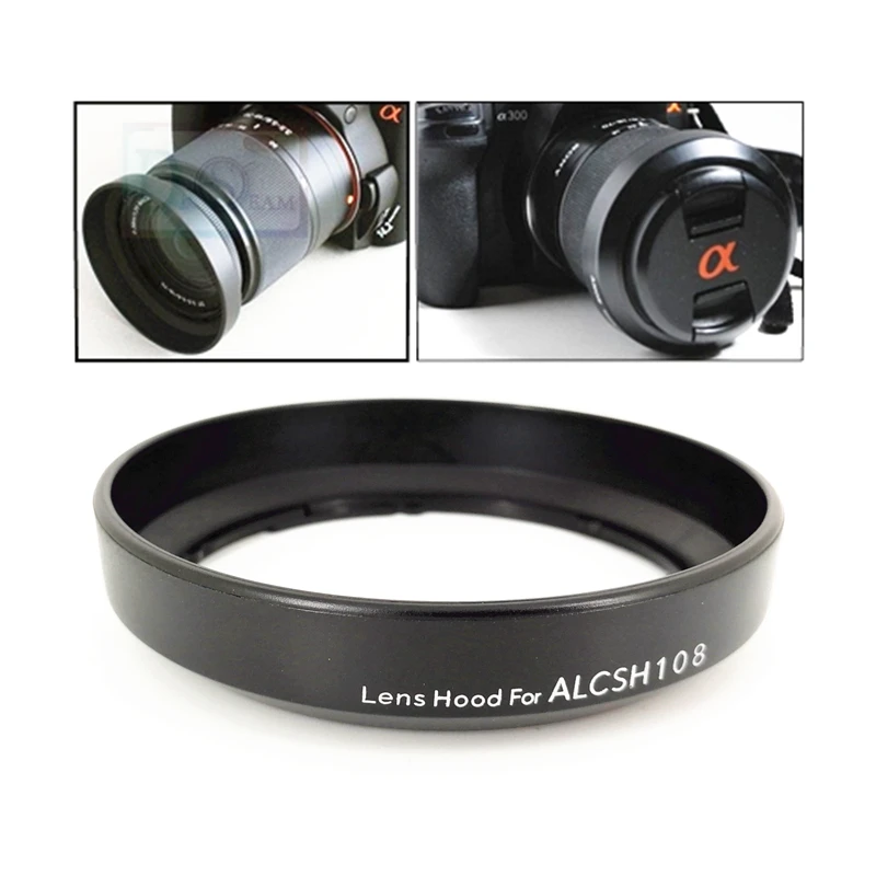 Lens Hood replace ALC SH108 for Sony DT 18 55mm f3.5 5.6 SAM II / 18 70mm f3 .5 5.6 SAL1855 SAL18552 SAL1870 SH108|lens hood|lens hood sonylens hood 18-55  - AliExpress