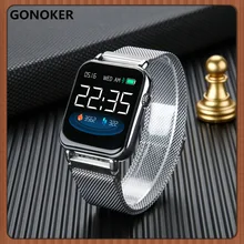 GONOKER Bluetooth Smartwatch IP67 водонепроницаемый смарт-браслет сердечный ритм кровяное давление кислород фитнес-трекер браслет для мужчин и женщин