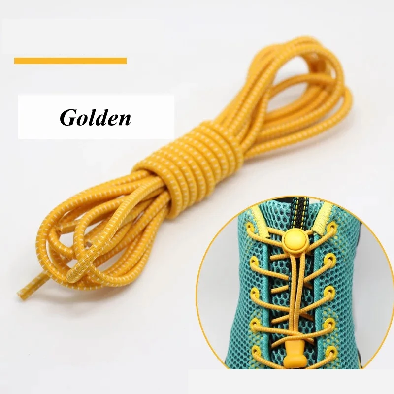 100CM Stretching Lock lace 22Colors A pair Locking Shoe Laces Elastic Sneaker Shoelaces Shoestrings Running/Jogging/Triathlon T1