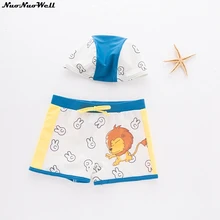 Плавки для мальчиков, купальник для маленького мальчика, детские пляжные плавки с шапочкой, шорты для мальчиков, пляжная одежда, купальный костюм для мальчика, 2 предмета