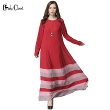 Turkish abaya women clothing muslim dress stitching islamic abayas Robe musulmane vestidos longos clothes dubai kaftan giyim red