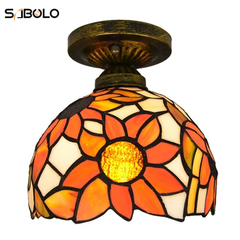 

Ceiling Lights For Hallways And Corridor Mediterranean Style Ceiling Lights For Bar/Coffee Shop E27 Glass Ceiling Lights