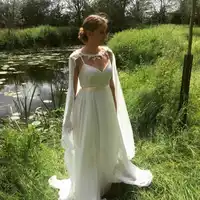 Bridal Accessories Cloaks Capes Women's Chiffon Shawl 200cm