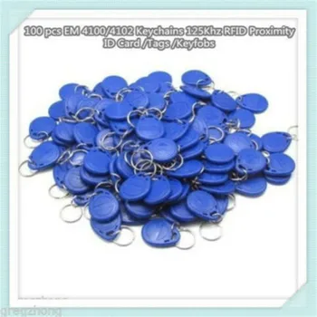 

100 pcs EM 4100/4102 Keychains 125Khz RFID Proximity ID Card /Tags /Keyfobs