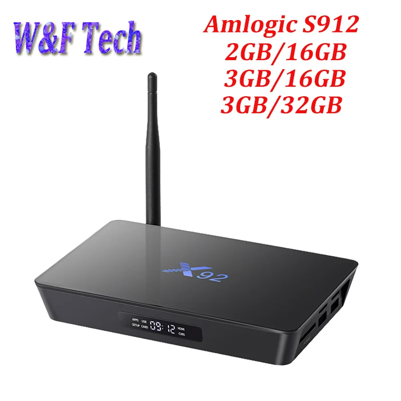 

10pcs X92 S912 Octa core Android 7.1 Marshmallow TV Box Amlogic S912 dual wifi Wifi H.265 1000M Lan Smart Set Top Box