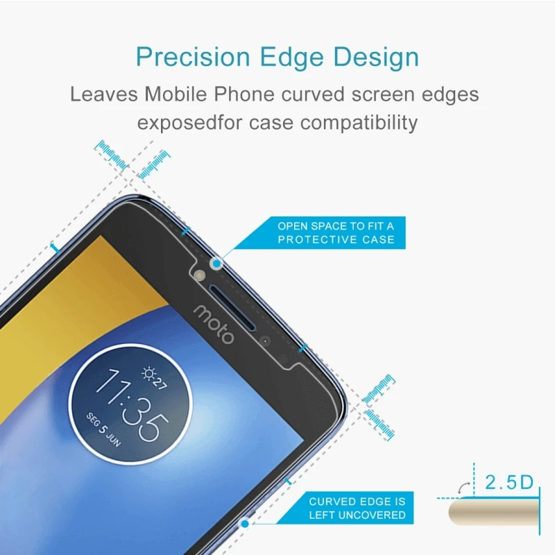 Для Motorola Moto Z Force M E3 E4 E5 Plus G4 Play 9H твердость поверхности 2.5D взрывозащищенное