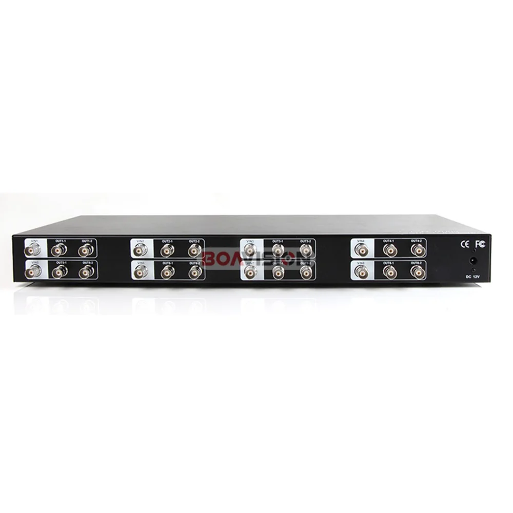 1080P/720P Video Splitter/Distributor8 Input 16 Outputs,Support 1080P/720P CVI/TVI/AHD Camera BNC In&Out,Distance Max to300-600M