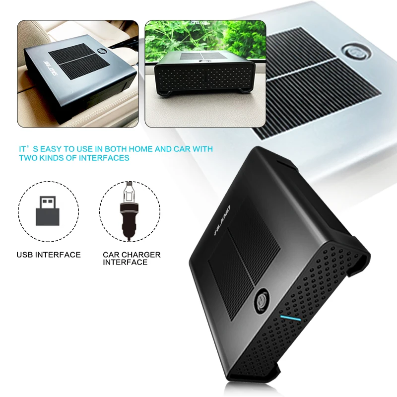 Car Air Purifier Freshener Portable USB Cleaner Auto Fresh Air Anion Ionic Purifier Oxygen Bar Ozone Ionizer Interior Accessory