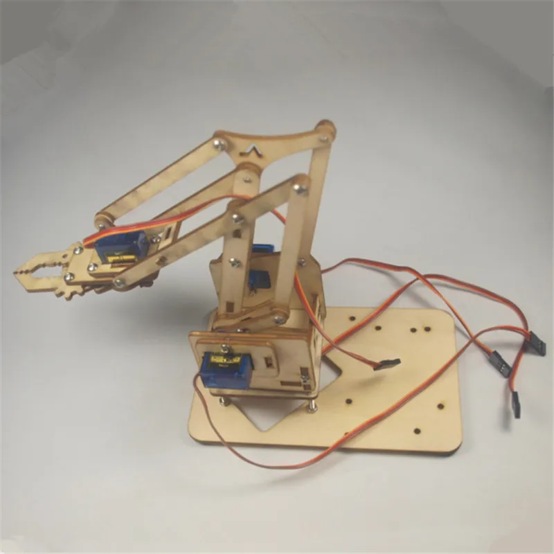 

DIY meArm Mini Industrial Robotic Arm Deluxe Kit laser cut wooden plate frame set meArm learner kit