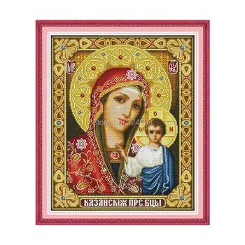 

Wholesale Needlework,Stitch,11CT 14CT Cross Stitch,Sets For Embroidery Kits,Holy mother & holy son(4) Cross-Stitching