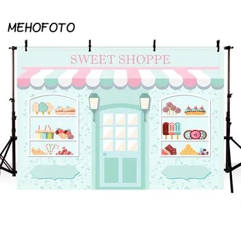 

MEHOFOTO Candy Bar Backdrop for Photography Sweet Shoppe Birthday Theme Party Banner Decoration Background for Photo Studio