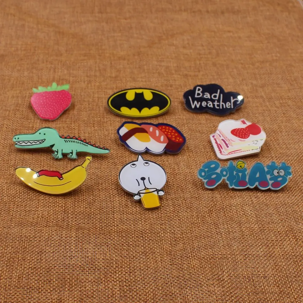 

1pcs Zoo Information Acrylic Badge Backpack Striped Decorated Icons Pin Brooch Flash Badge