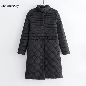 

SheMujerSky Winter Coat Women Solid Long Fluff Parka Warm Jackets manteau femme 2018