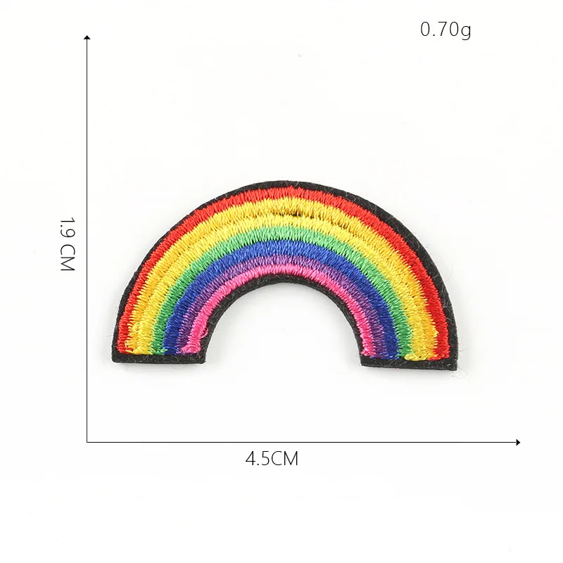 10 шт. радуга патч облако вышивка аппликация вышитые наклейки DIY Одежда Украшение одежда пальто джинсы нашивки - Цвет: Rainbow Patch