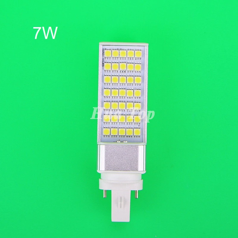 10 шт./лот 7 Вт горизонтальные лампы G23 E27 G24 SMD 5050 Светодиодная лампа-кукуруза