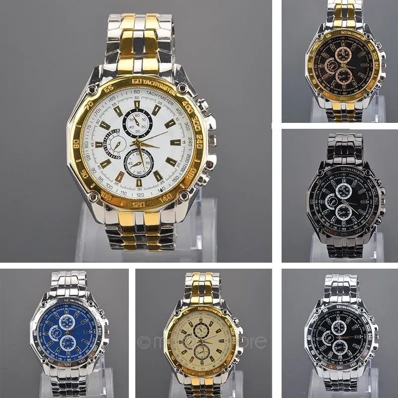 

Quartz Wrist Watches Men Steel Band Business Relojes Luxury Relogio Masculino Watch with Second Minute and Hour