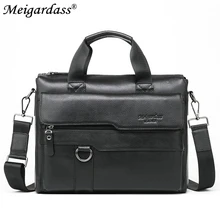 MEIGARDASS деловой портфель из натуральной кожи, мужские Офисные Сумки, мужские повседневные сумки через плечо, сумка для ноутбука