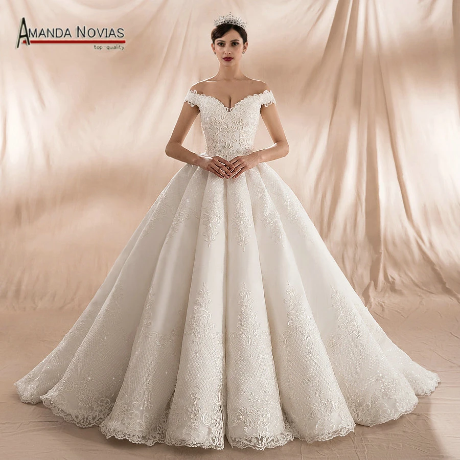 مجموعة فساتين الزفاف من Amanda Novias 2022 فستان حفلات وصول جديد Wedding Dress New Arrivals Ball Gown Wedding Dresseswedding Dress Aliexpress