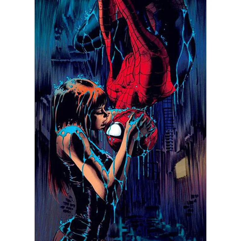 Diy diamond painting spiderman pictures of rhinestones square cross